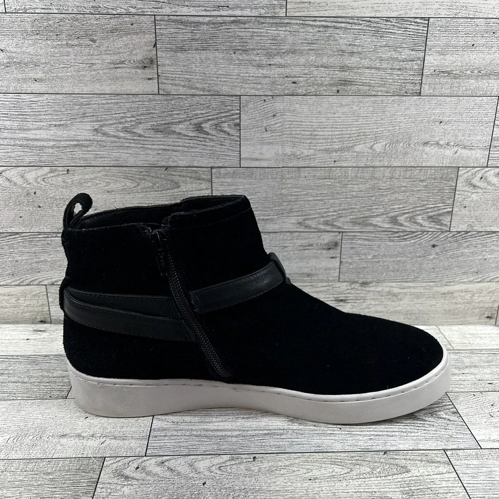 Vionic Women's Mitzi Black‎ Suede Strappy Comfort Ankle Boots Size 7M (TVW5075)